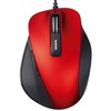 エレコム マウス 有線 Sサイズ 小型 5ボタン (戻る・進むボタン搭載) BlueLED 握りの極み レッド