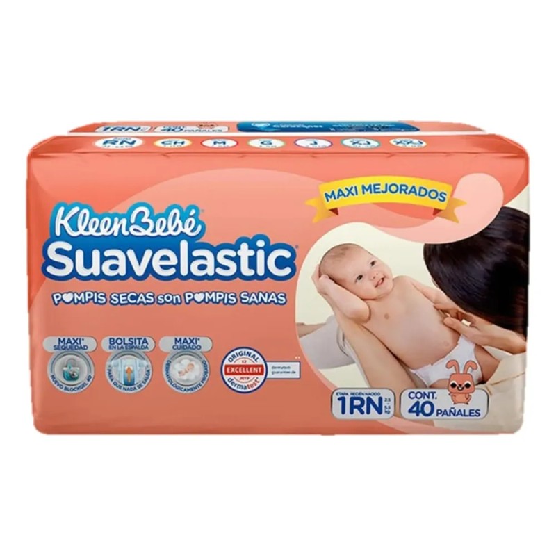 Kit De Pañales Suavelastic Recien Nacido - 40 Piezas X