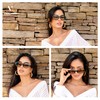 VANLINKER Polarized Trendy Thick Oval Round Sunglasses for Women Retro