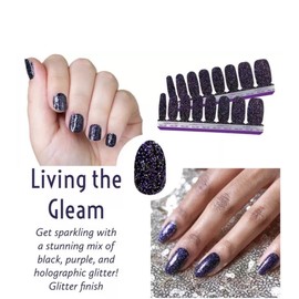 Color Street Nail Polish Strips LIVING THE GLEAM Christmas Holiday Purple C17