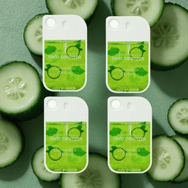 A Set of Four Bottles On-the-Go Hand Sanitizer Spray: 1.2oz/35ml Travel Size with Refreshing Citrus Scent - Quick-Drying, Moisturizing Formula for Home, Office & Travel Use Moisturizer Nourishing - Scent: Cucumber*2+Cherry*2