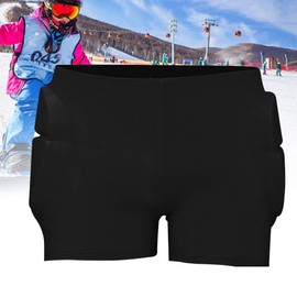 Anwangda Padded Shorts Cycling Short Protection Shorts Hip Protection 3D Padded Shorts for Skateboarding Snowboarding Skating Riding Cycling, black