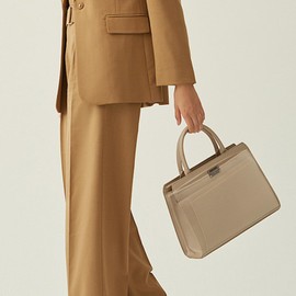 LJCZKA Purse Organizer Insert, Multi-Pocket Felt Handbag Inserts, Small Folding Tote Bag Large Capacity Inner Shaper (Khaki, Small)