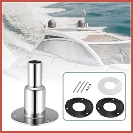 ACROPIX Straight Thru Hull Exhaust Skin Fitting with Screws and Nuts for 24mm 0.94 Inch Tube Pipe Stainless Steel Car Parts