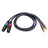 Dual XLR to RCA Cable Professional 24K Gold Plated Connector