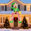 12FT Christmas inflatables, Christmas Inflatable Outdoor Decoration Sitting Elf with