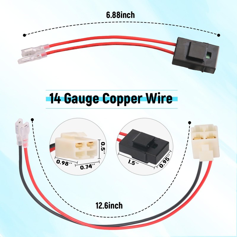 4 Holes Plug Battery Wire Harness for Razor Mx350 Mx400