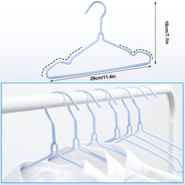 KIROTLA 20 Perchas Infantiles Ganchos para Ropa Azul Perchas Infantiles Antideslizantes para Ropa Ganchos Estándar - 29cm Ropa Ganchos Infantiles Antideslizantes para Ganchos Diseño de Hombro Cóncavo