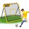 JIRTEMOT 3.7 x 3.7 FT Soccer Rebound Net, Yellow