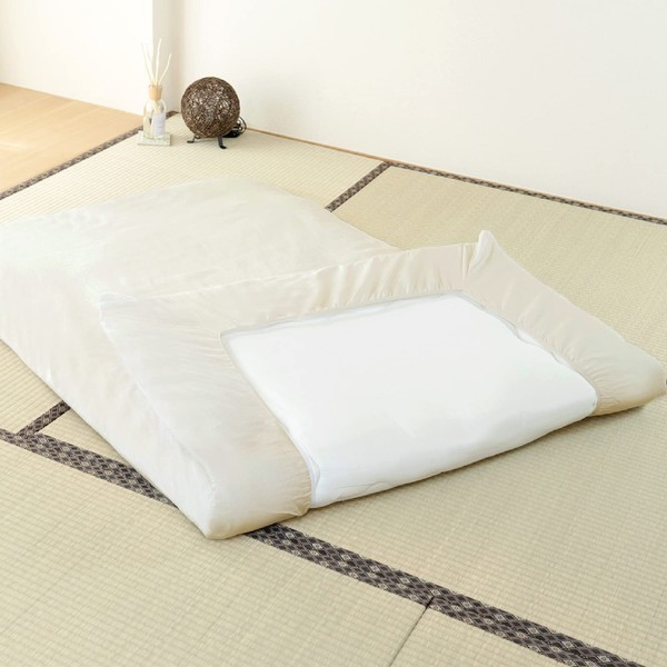 Sylphyz One-touch Sheet Single Touch Sheet 100% Cotton Beige Sheet Fitted Sheet Rubber Bed Cover Futon Cover Futon Cover Stylish 41.3 x 84.6 inches (105 x 215 cm)