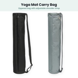 Yoga Mat Bag with Zipper and Adjustable Shoulder Strap, Water-Resistant Pilates Mat Carrier for Women and Men
