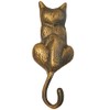 Anatolica Cat Door Knocker Solid Brass 6.11 inches (Antique Bronze)