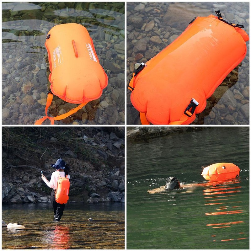 Swimming Buoy Safety Buoy Double Backpack Swimming Training Buoy Water
