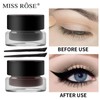 Long Lasting Eyeliner Cream with Brush, 2 Counts/set Waterproof &