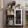 LVSOMT Mini Coffee Bar Cabinet with Storage, 27.5'' Small Kitchen