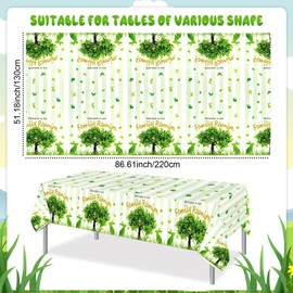 HOWAF 3 Pack Family Reunion Tablecloth, 51 x 86 Inches Welcome to Our Family Reunion Table Decoration for Home Family Gathering Party Supplies Family Tree Plastic Rectangular Table Cover