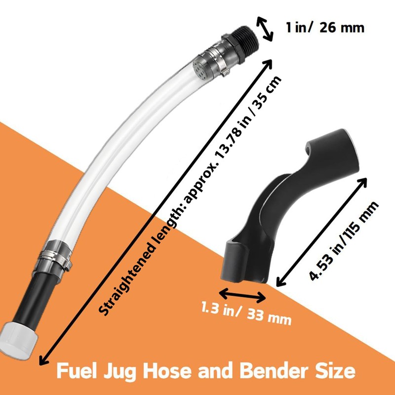 6 Set Gas Can Hose, Racing Fuel Jug Hose with