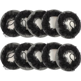 Lurrose Redes para Cabello Redecilla Elástica para Moño, 10 Piezas, Poliéster y Nylon, Diseño Elástico, para Ballet Dance Performance y Orden Limpio