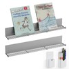 DTUQYX Metal Magnetic Book Shelf: Book Display Shelf 2 Pack