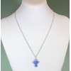 Style-ARThouse God Loves the Cornflowers Murano Glass Millefiori Blue Cross
