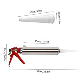 Mortar Pointing Grouting Tool, Portable Cement Grout Mortar Caulk Pointing Grouting Tool, Stainless Steel Brick Mortar Sprayer Applicator Tool