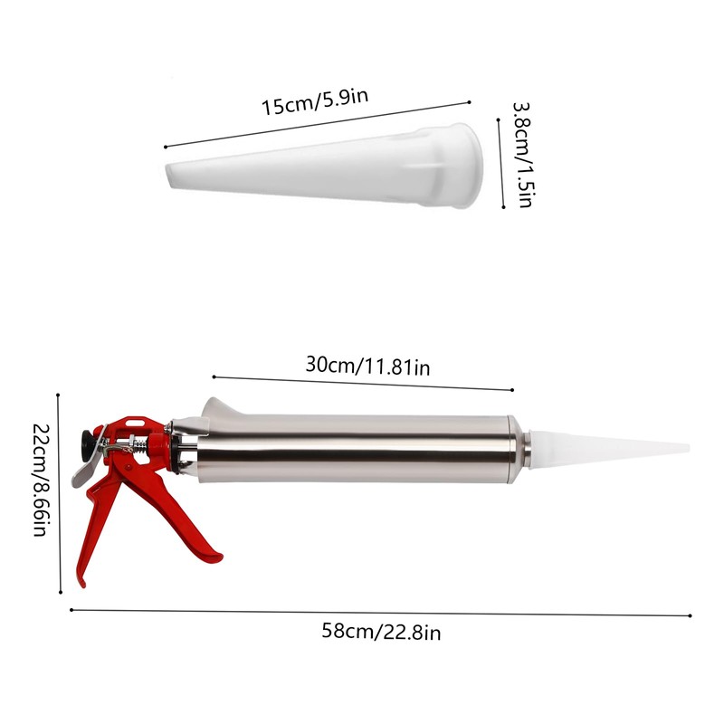 Mortar Pointing Grouting Tool, Portable Cement Grout Mortar Caulk Pointing