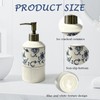 Blue Floral Ceramic Soap Dispenser 8.8Oz with Pump