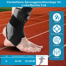 agctrler Ankle Brace for Right Left Adjustable Ankle Support with Knob for Sprained Ankle, Tendonitis, Heel Spurs, Plantar Fasciitis, Achilles Tendonitis