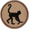Spider Monkey Silhouette Patrol Patch - 2" Diameter Round Embroidered
