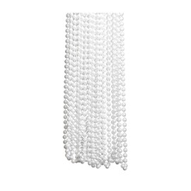 10m Christmas Bead Garland, Luxury Christmas Tree & Room Decoration, 8mm Beads, 10m Long Christmas Tree Decoration Bead Chain. (White Pearl)
