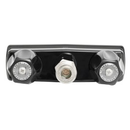 RV Exterior Faucet Hot/Cold | High Pressure Sprayer | Metal | Optional Flex Spout | RV Exterior Shower Faucet | RV Exterior Sprayer Faucet (No Flex Spout, Black)