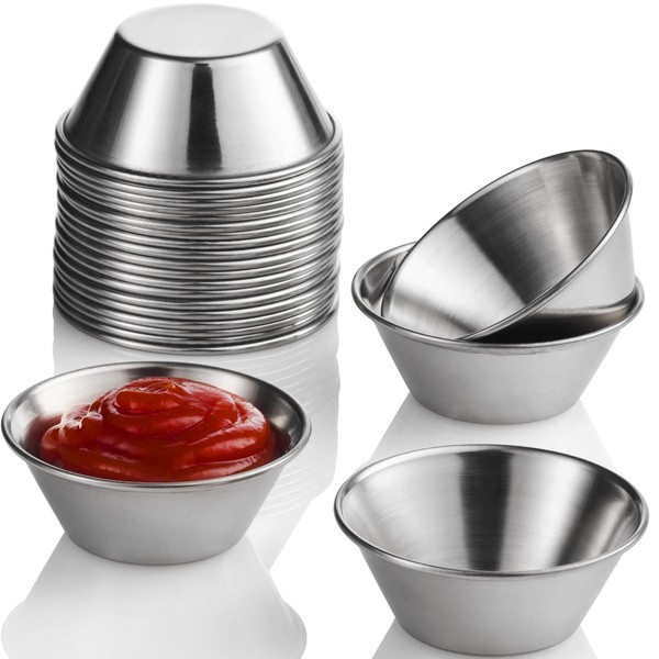Pequeñas tazas de salsa, de acero inoxidable Ramekin Dipping Sauce,