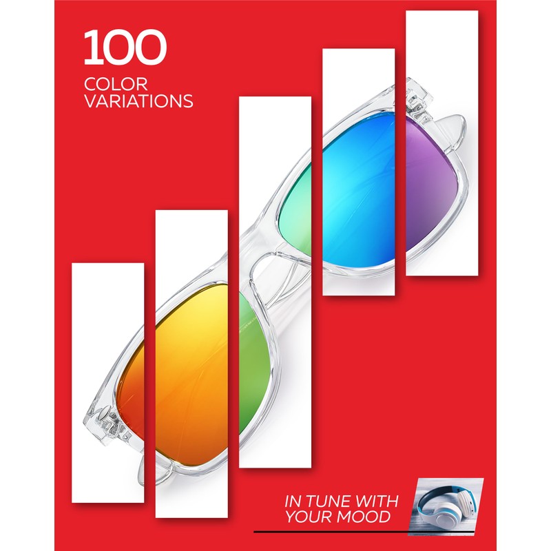 Retro Rewind Polarized Sunglasses for Men and Women - UV