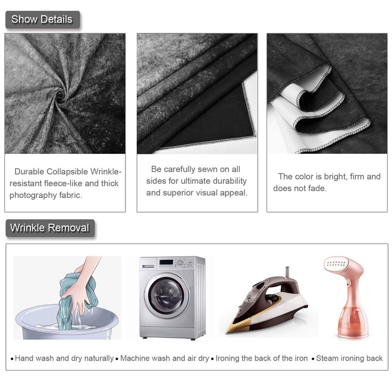 Econious Gradient Grey Portrait Backdrop - 1.5x2.2m Studio Props Photo