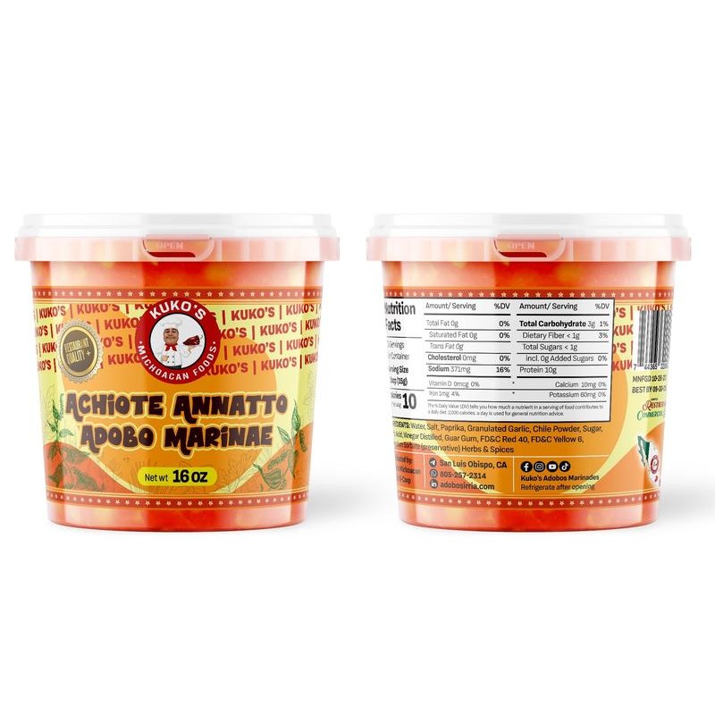 ACHIOTE ANNATTO Concentrated ADOBO Marinade paste cooking sauce - size: