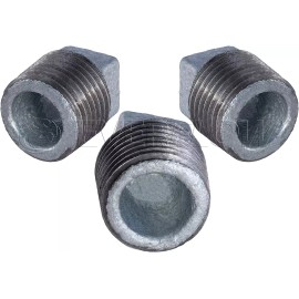 Unbranded 1/4" MIP Galvanized Malleable Iron Plug with Square Head