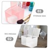 BUGUUYO 2pcs Cotton Swabs Holder with Lid Makeup Vanity Organizer