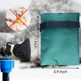POPOYU Frost Protection Outdoor Tap Outdoor, Tap Cover Winter, Faucet Frost Protection Outdoor Cold Resistant, Thermal Protection Winterproof Bag for Garden Tap (Dark Green)
