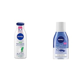 NIVEA Crema Corporal humectante Aloe Vera Refrescante (400 ml), 48 horas de Humectación y Suavidad Profunda  Desmaquillante facial Bifásico de Ojos...