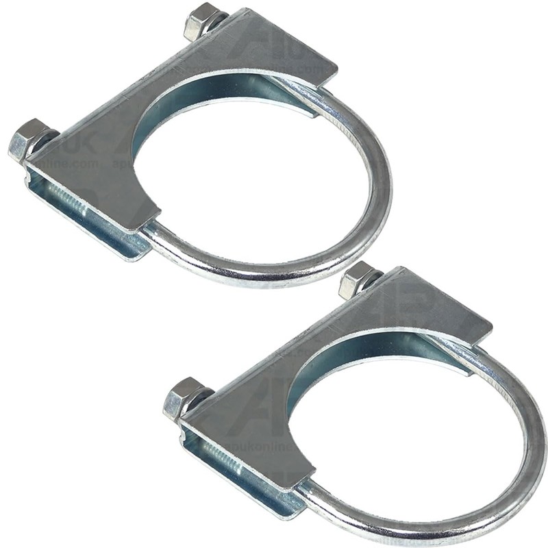 2x Exhaust Silencer Clamp 66mm M8 x 1.25mm Replacement for