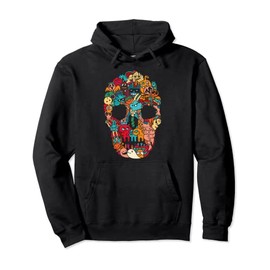 Cartoon Character Skull Pullover Hoodie
