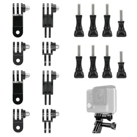 YAHUNI Swivel Arm Mount Adjustable Swivel Arm Extension Arm for Camera 3-Way Fixed Joints Bracket with Short & Long Screw for Camera, SJCAM and Action Camera