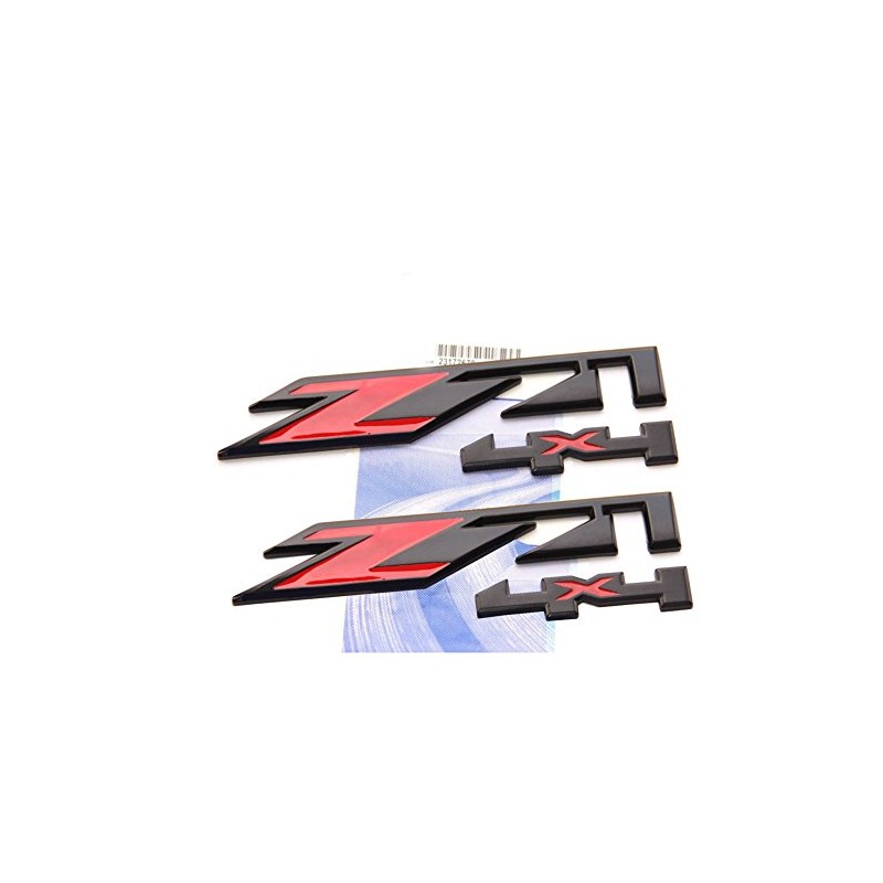 Yoaoo 2Pack OEM Black Red Z71 4x4 Emblems Badges Compatible