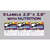 Vendstar 3 pack VENDING MACHINE CANDY LAMINATED (non adhesive) LABELS