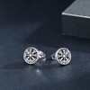 Black Stud Earrings for Men,925 Sterling Silver Myths Legends Studs