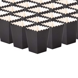GAKA FAVOR Black Popcorn Boxes Mini Paper Popcorn Containers for Party,Pack of 24
