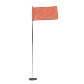 Magnetic Base Flag Holder - Hold Force 44 lbs. Flex Steel Spring Pole 36 inch (8 x 13) Orange Flag