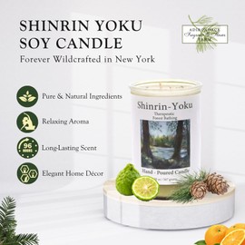 ADK Shinrin Yoku Scented Candle, 20 Oz Natural Wax for Relaxation and Home Décor, Aromatherapy Candle Gift for Kitchen and Living Spaces Giving