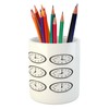Ambesonne Clock Pencil Pen Holder, Clocks with Numbers That Show