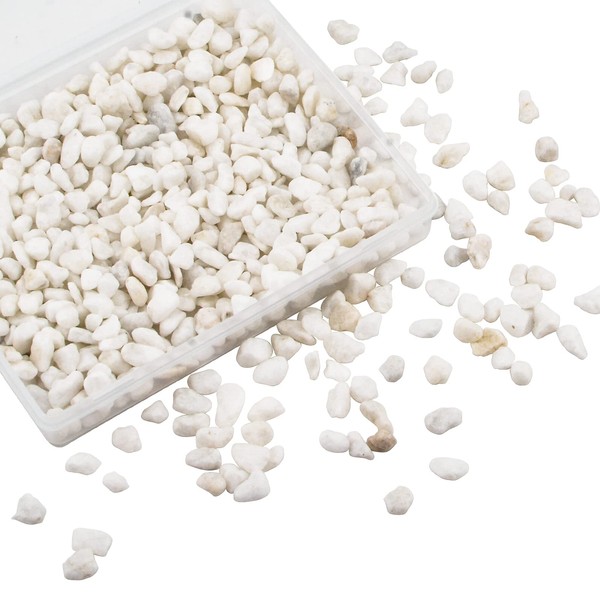 WANDIC 200g Decoration Stone, White Natural Polished Stone Small Decorative